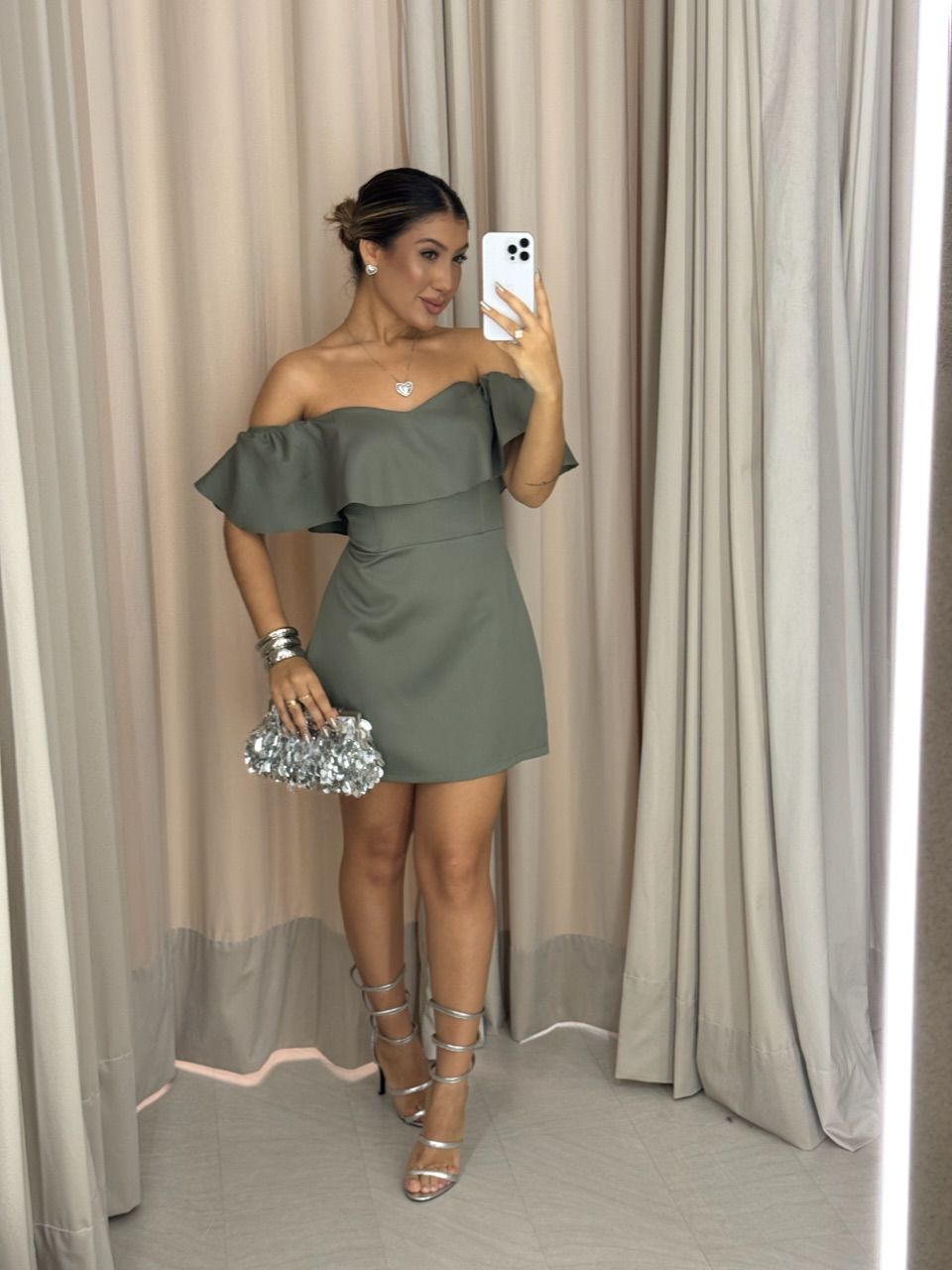 VESTIDO ANA LIVIA CURTO OLIVA