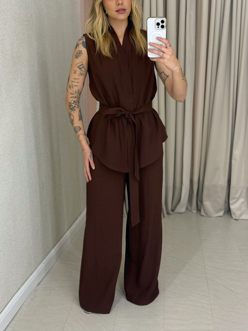 CONJUNTO MARTA CALÇA MARROM
