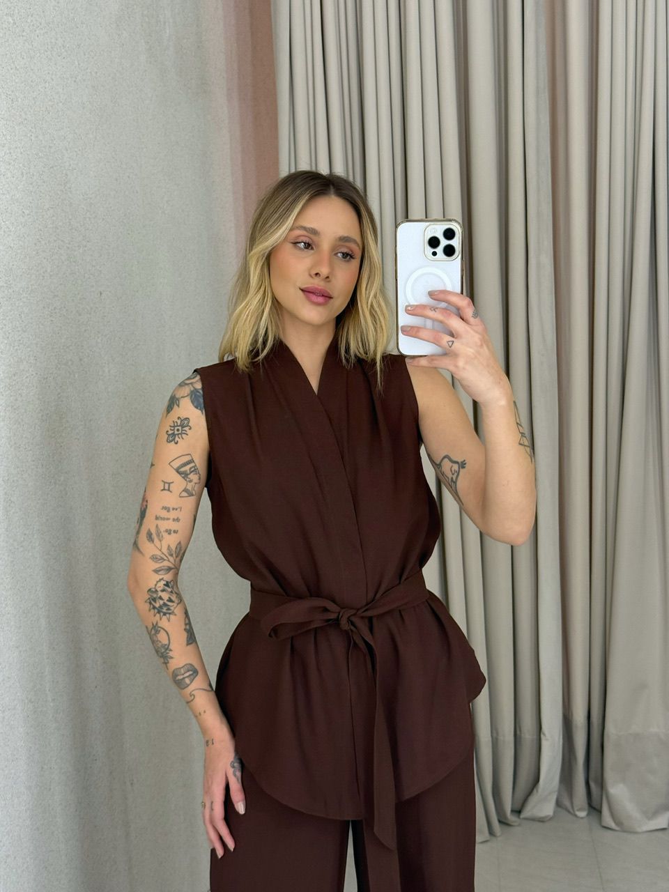 CONJUNTO MARTA CALÇA MARROM