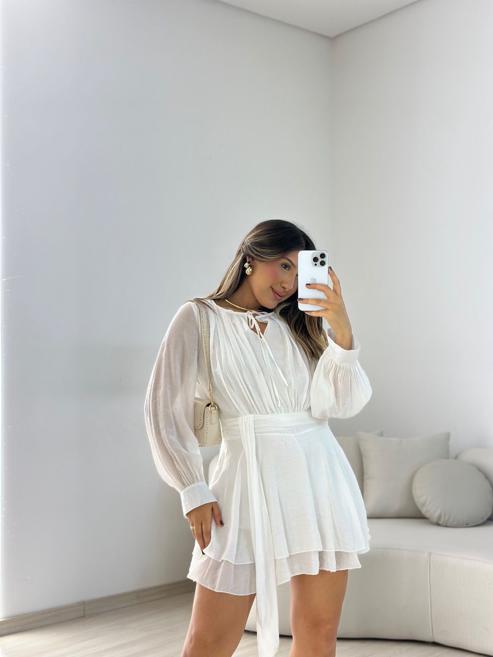 VESTIDO AMABEL MANGA LONGA OFF