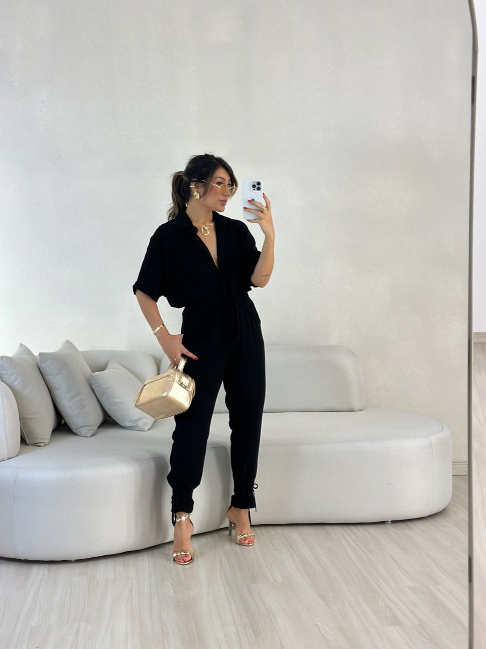 CALÇA CATARINA AMARRAÇÃO PRETA