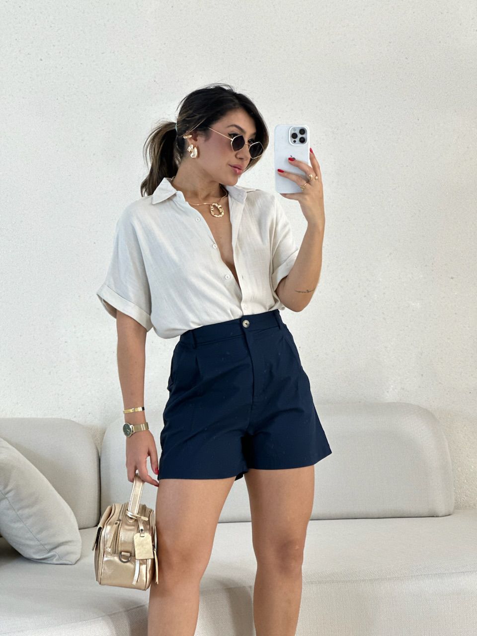 SHORT LUANA LINHO MARINHO