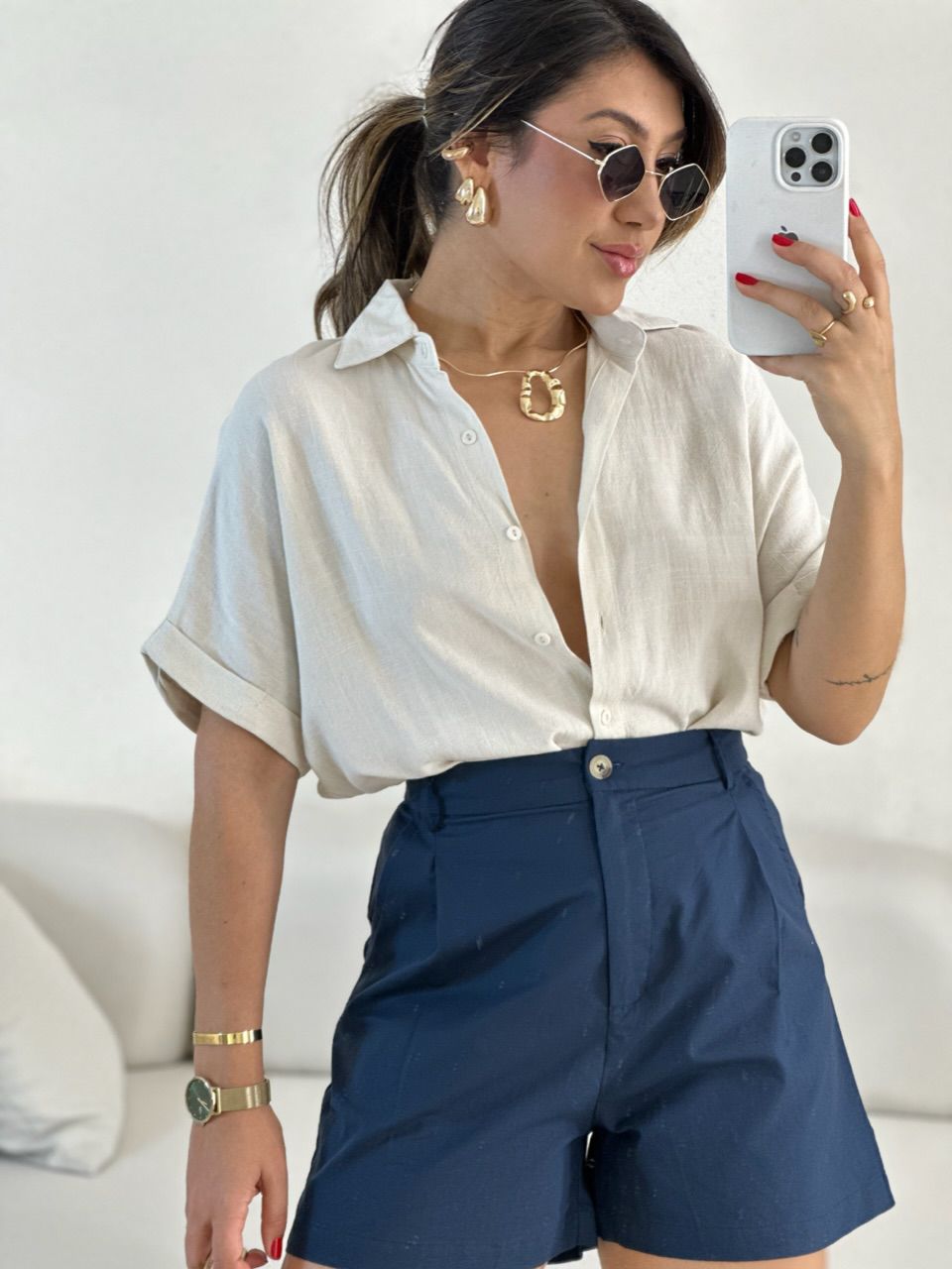 SHORT LUANA LINHO MARINHO
