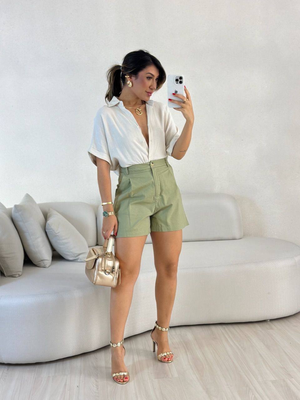 SHORT LUANA LINHO VERDE