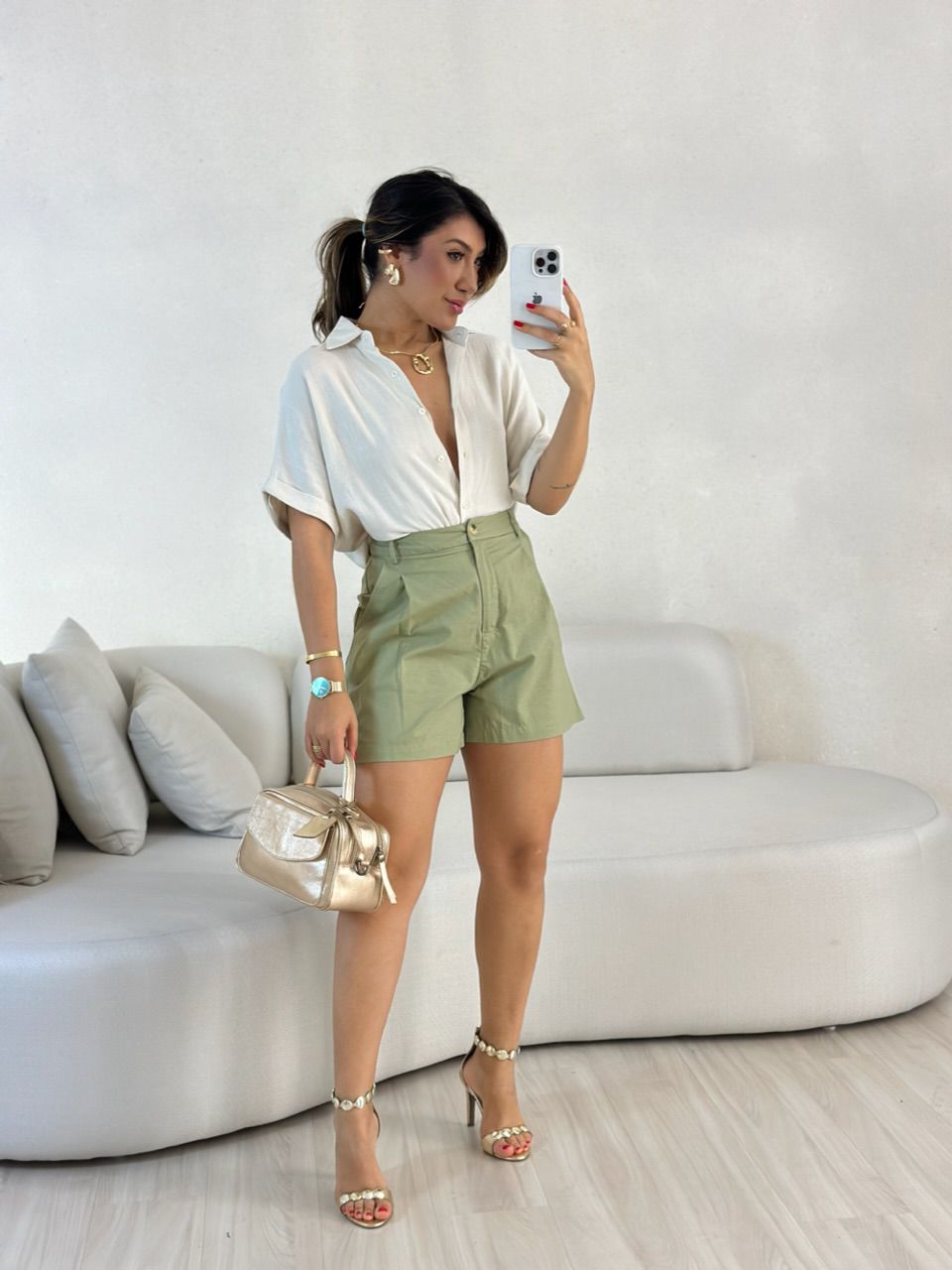 SHORT LUANA LINHO VERDE