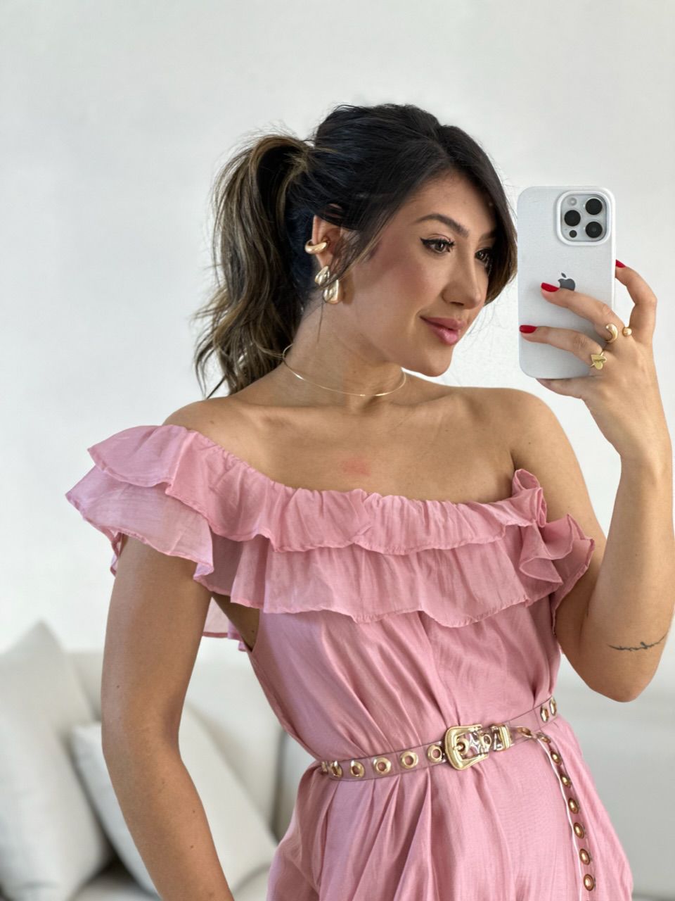 VESTIDO NINA BABADOS Rosê
