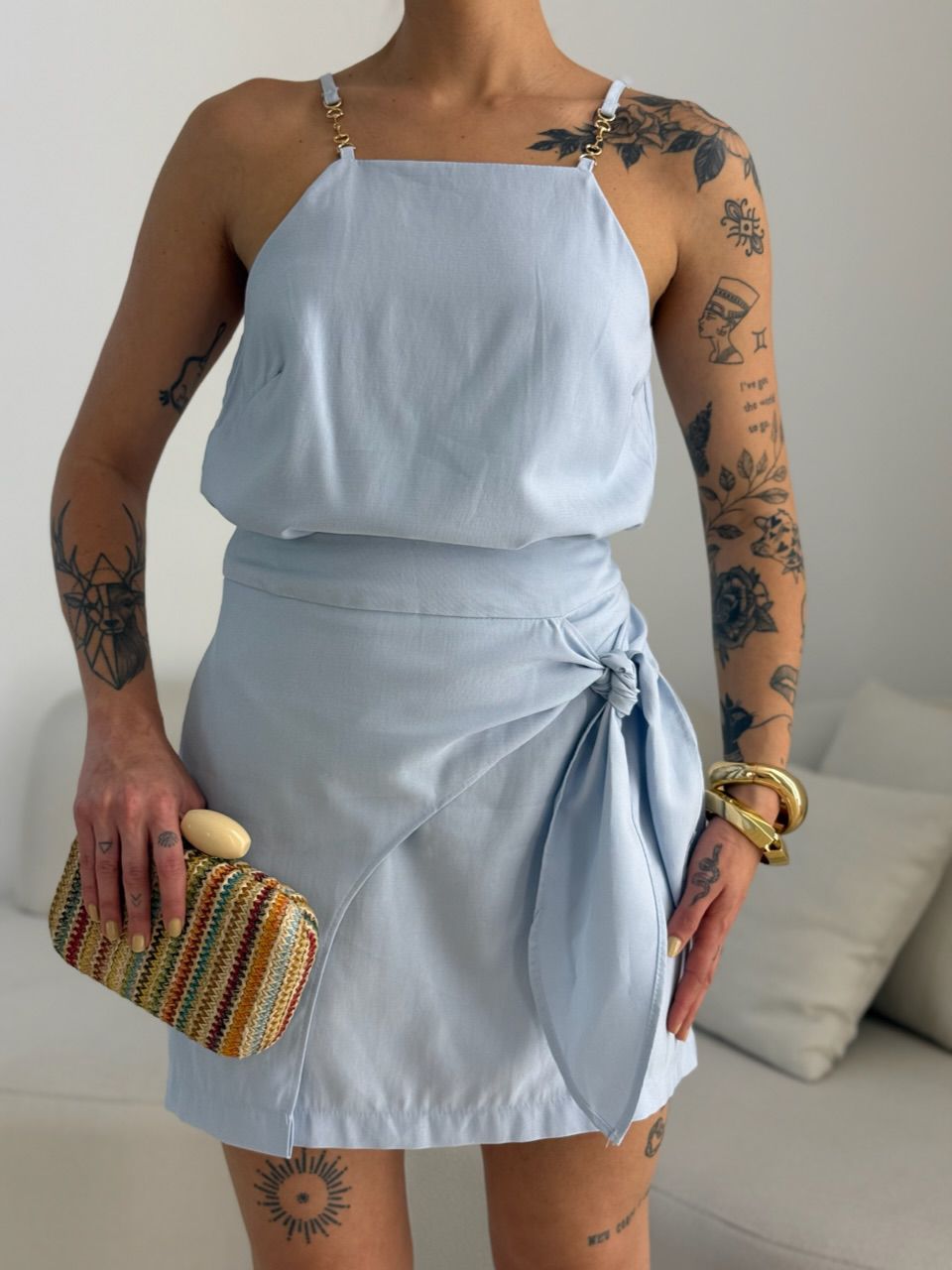 CONJUNTO LILA SAIA BABY BLUE