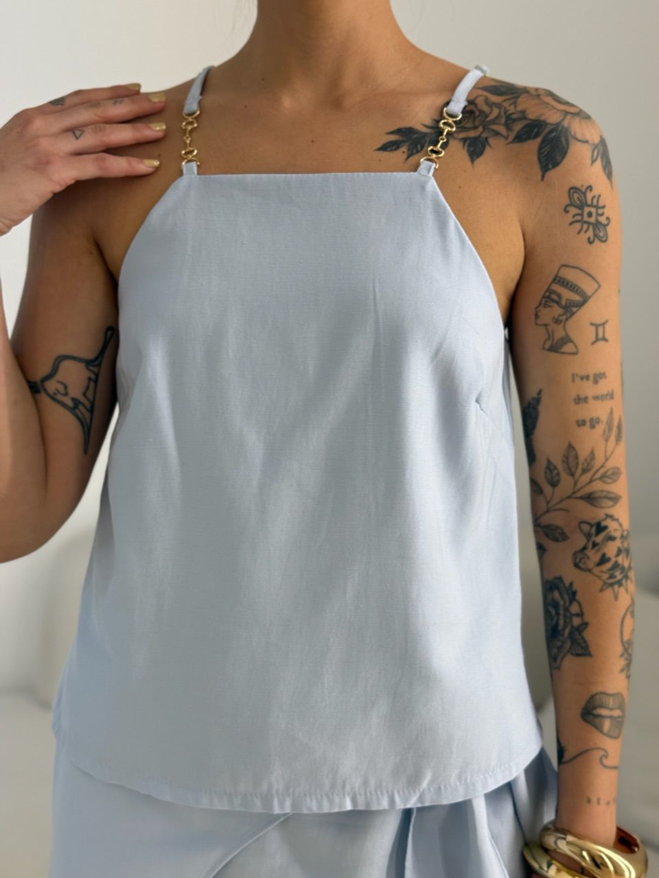 CONJUNTO LILA SAIA BABY BLUE
