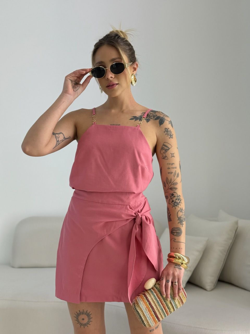 CONJUNTO LILA SAIA GOIABA