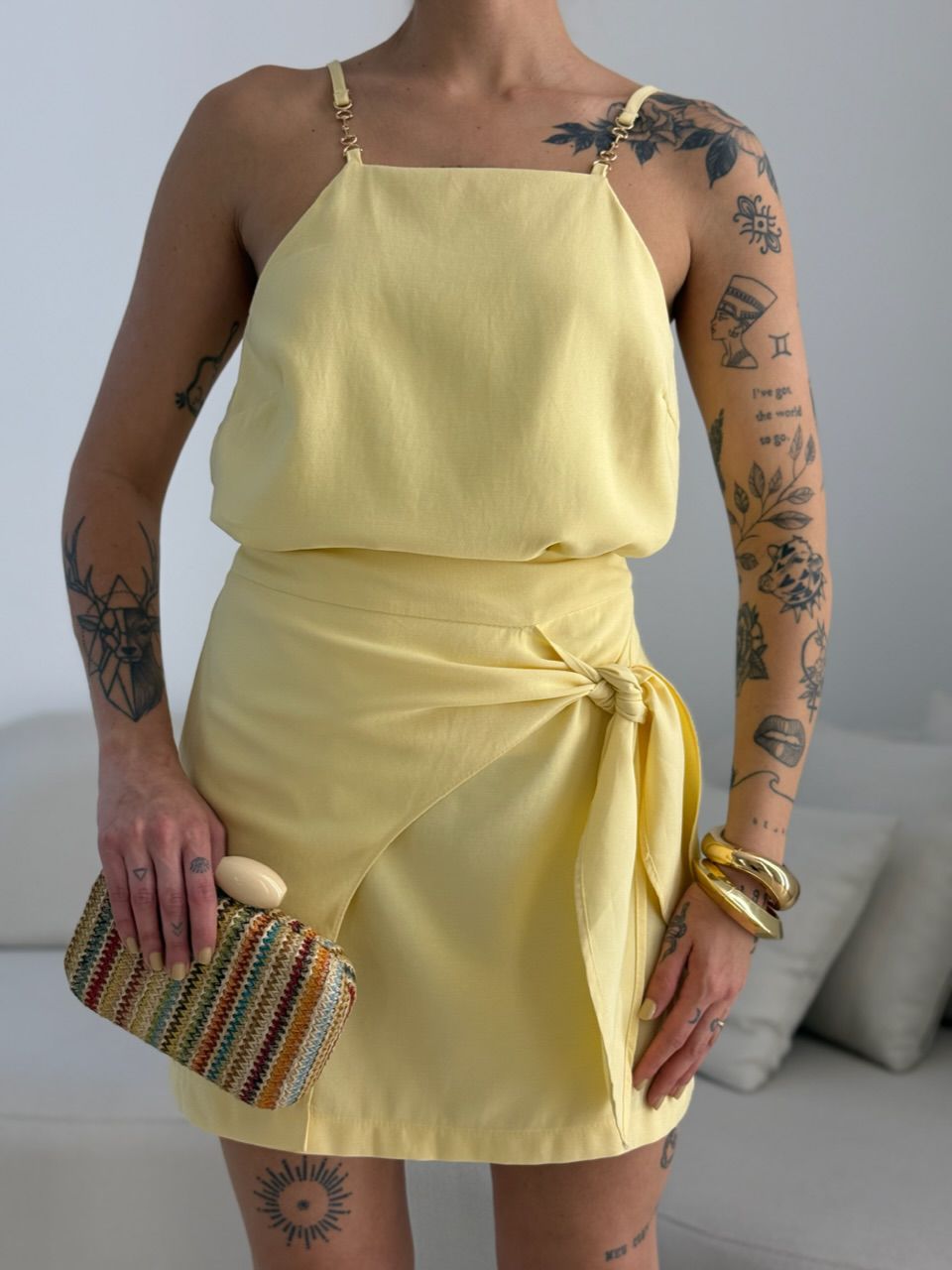 CONJUNTO LILA SAIA YELLOW BUTTER