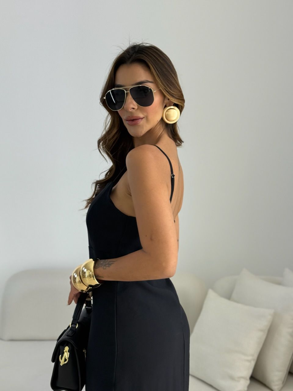 VESTIDO CLOE MIDI PRETO