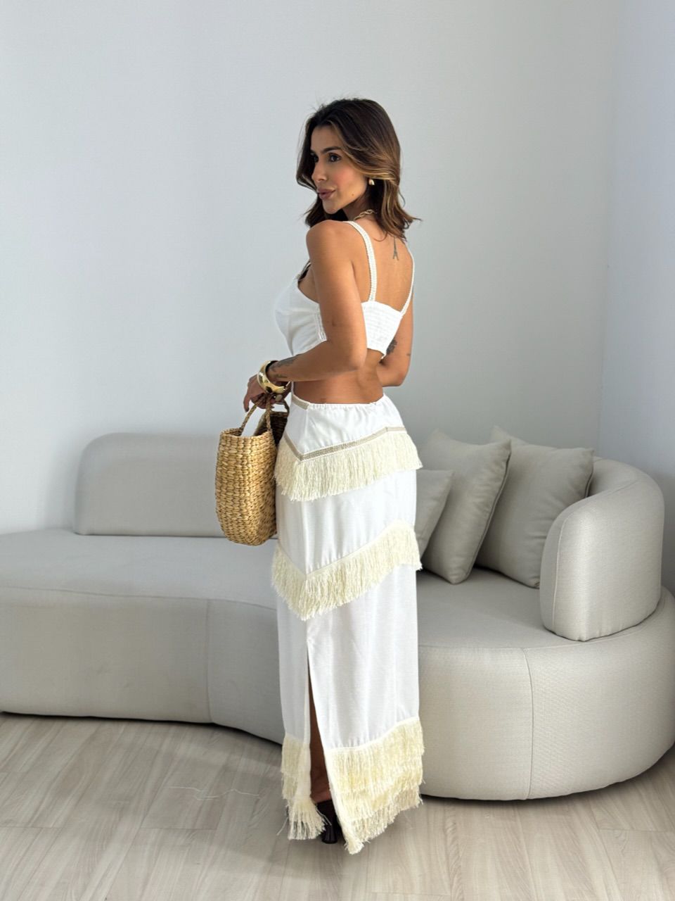 VESTIDO KAYA FRANJAS OFF