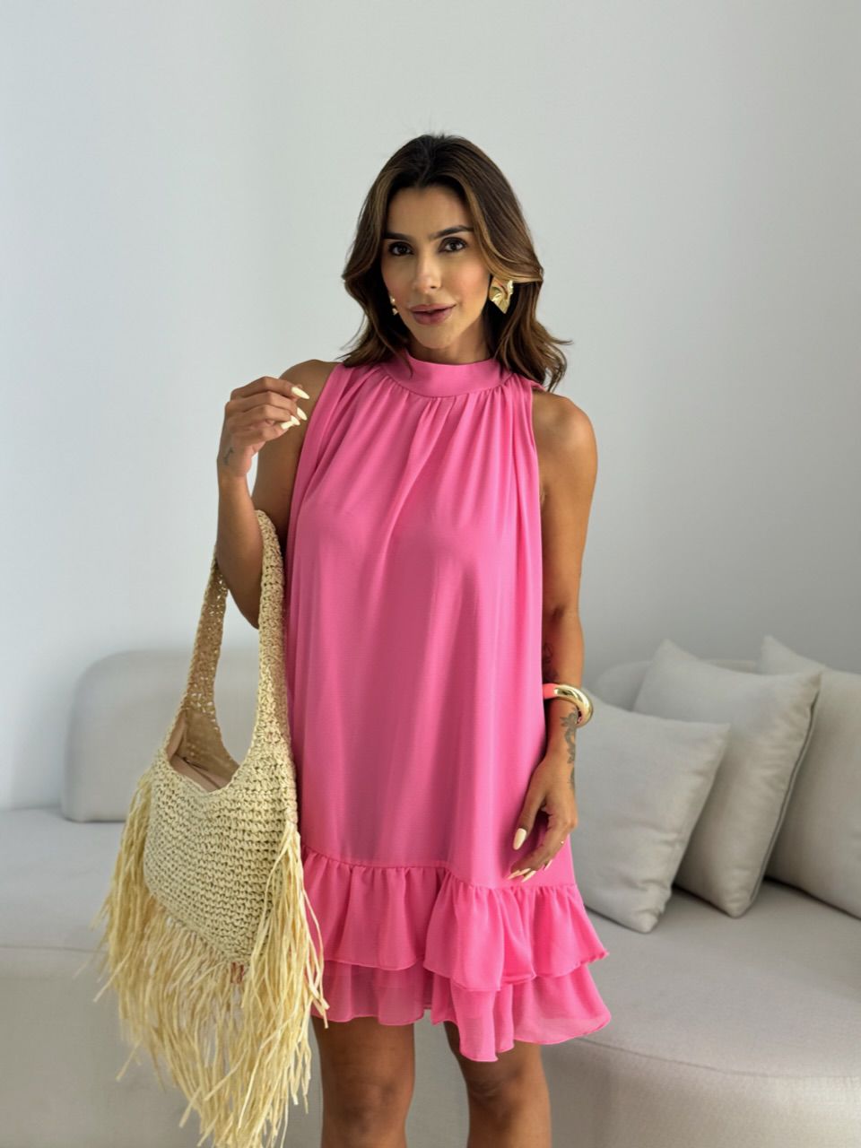 VESTIDO NANY CURTO PINK