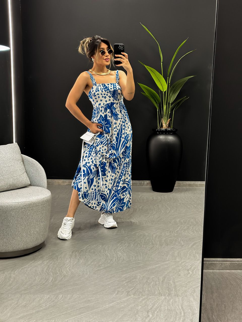 VESTIDO LUARA ALÇA AZUL