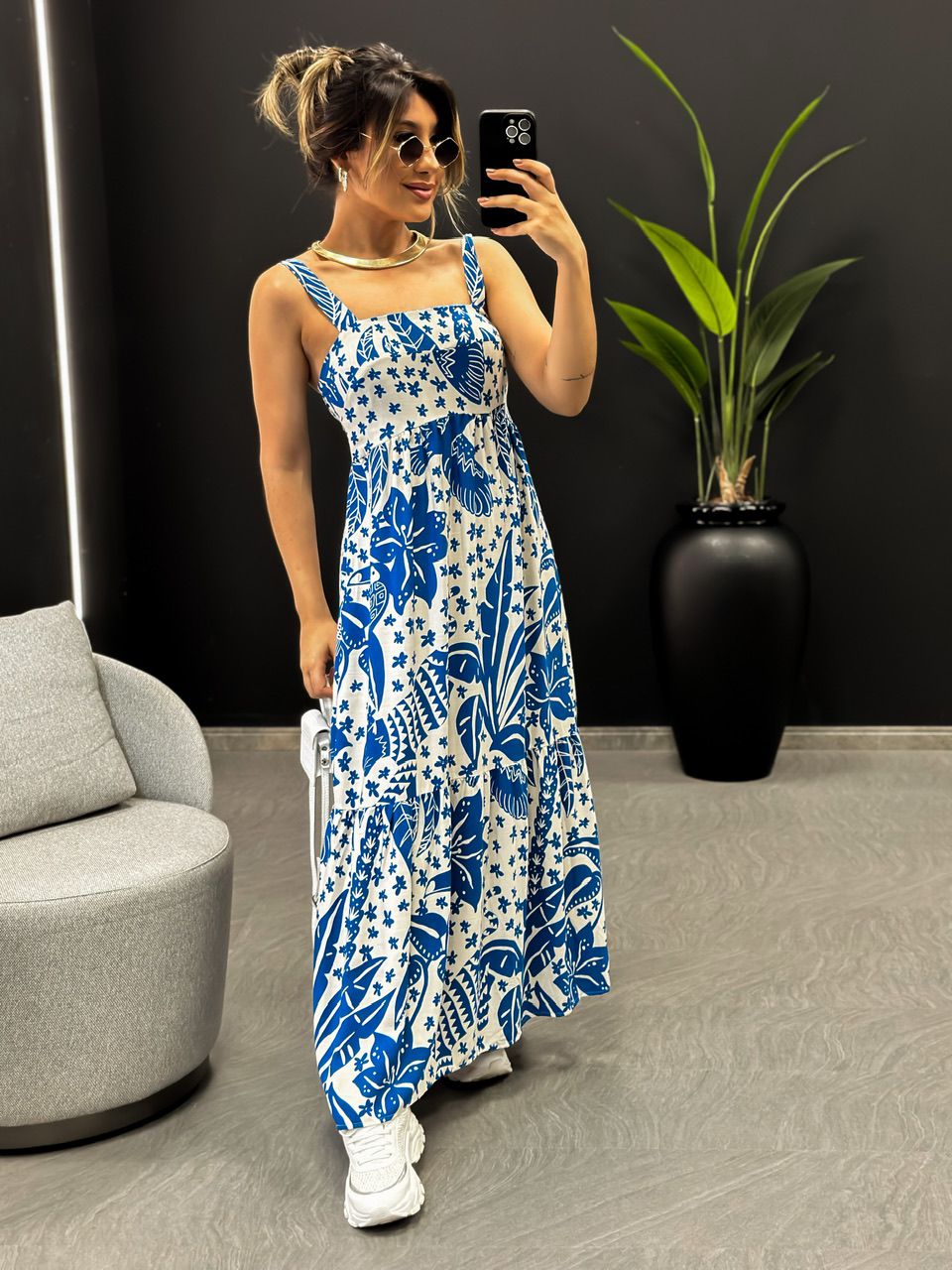 VESTIDO LUARA ALÇA AZUL