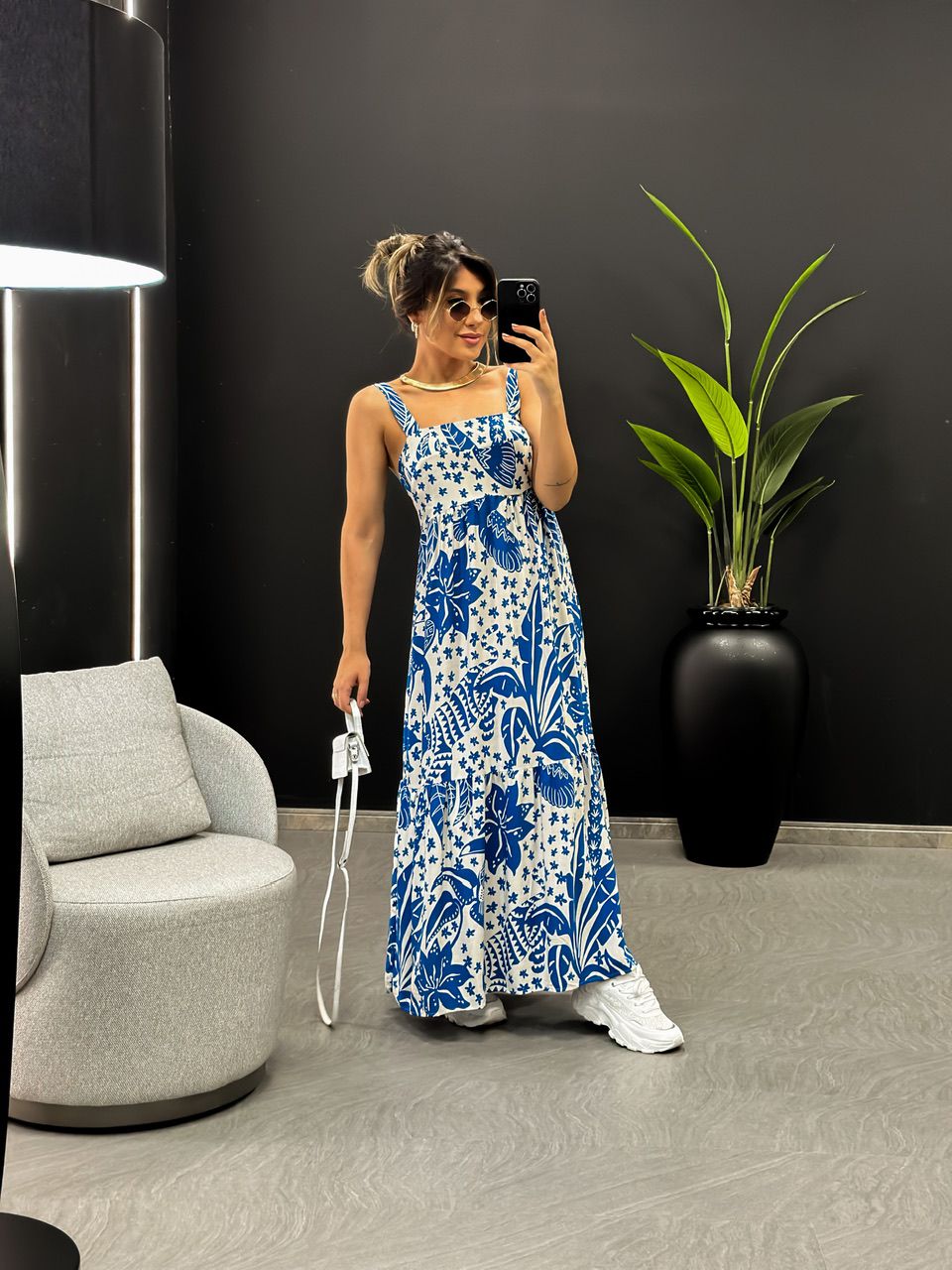 VESTIDO LUARA ALÇA AZUL - 0045040109 - CAROLLA FERRARO