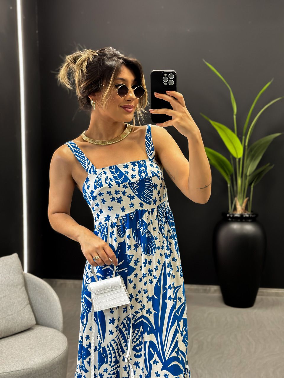 VESTIDO LUARA ALÇA AZUL