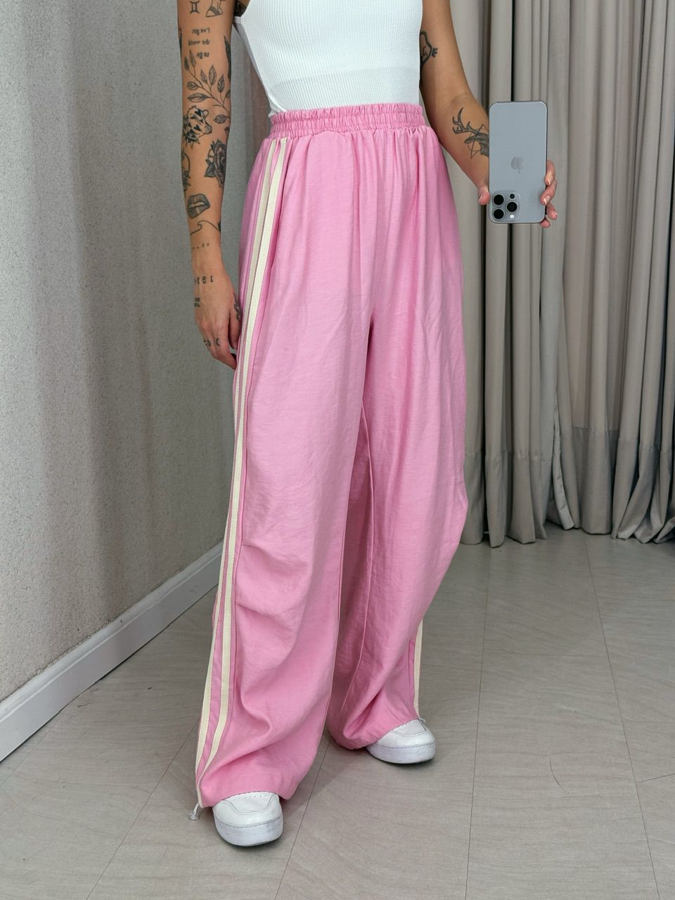 CALÇA VANESSA STREETWEAR BABY PINK