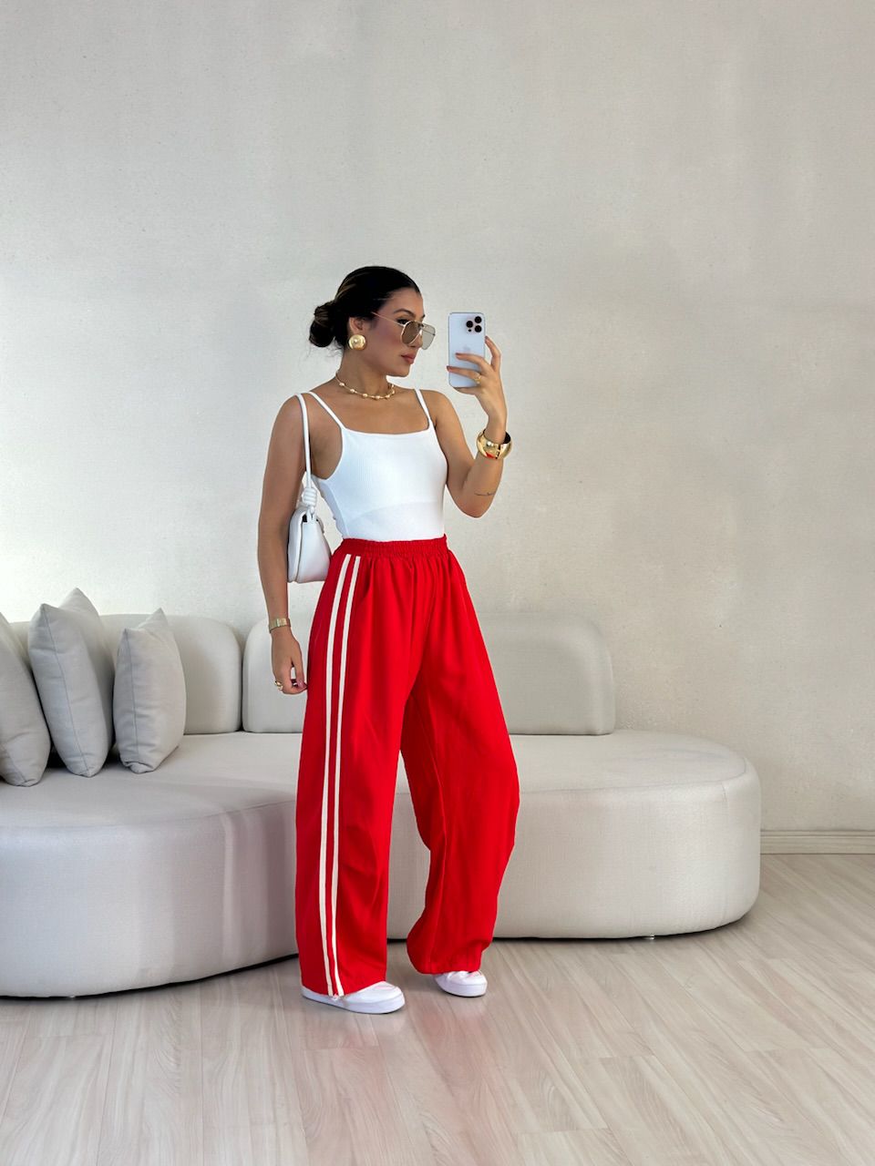 CALÇA VANESSA STREETWEAR VERMELHA