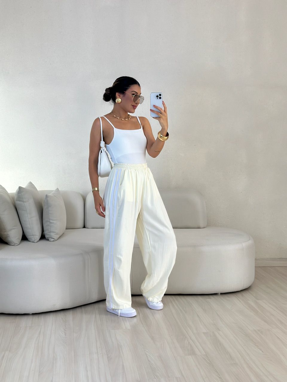 CALÇA VANESSA STREETWEAR YELLOW BUTTER
