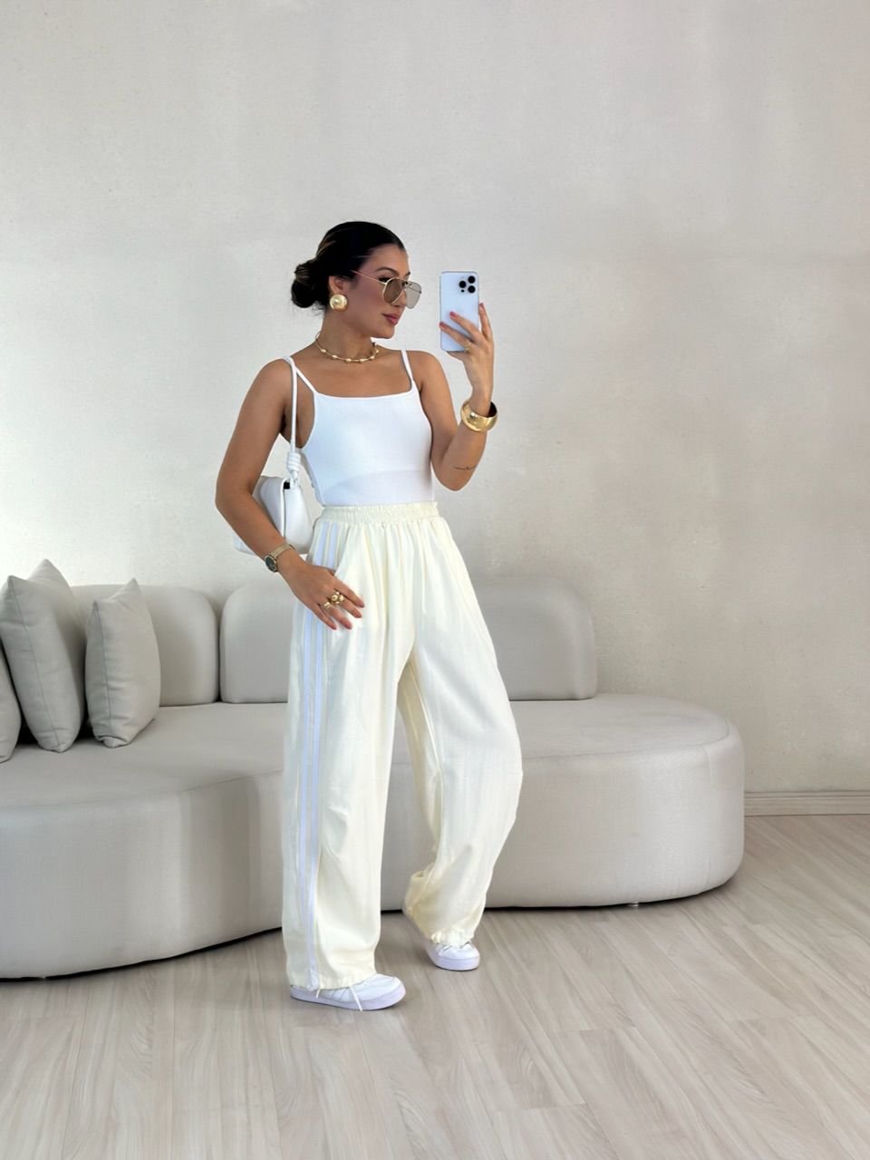 CALÇA VANESSA STREETWEAR YELLOW BUTTER