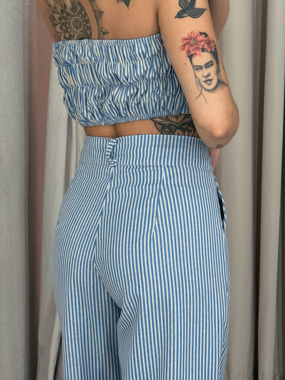 CONJUNTO CAROL LISTRADO azul