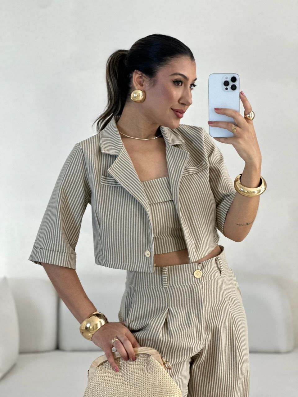 CONJUNTO CAROL LISTRADO Nude
