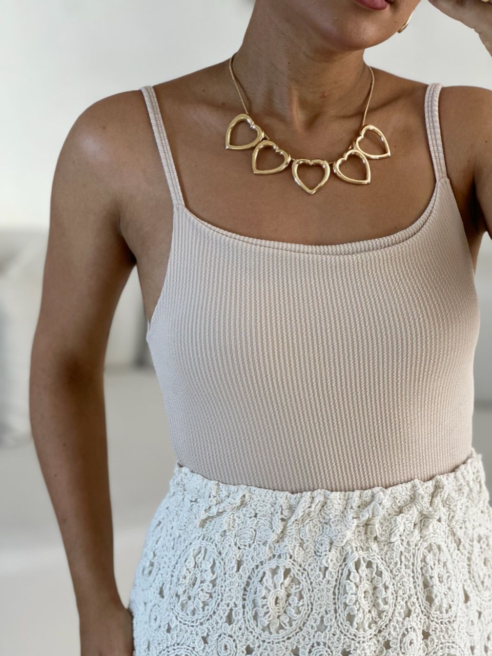 CONJUNTO LOVE VAZADO DOURADO