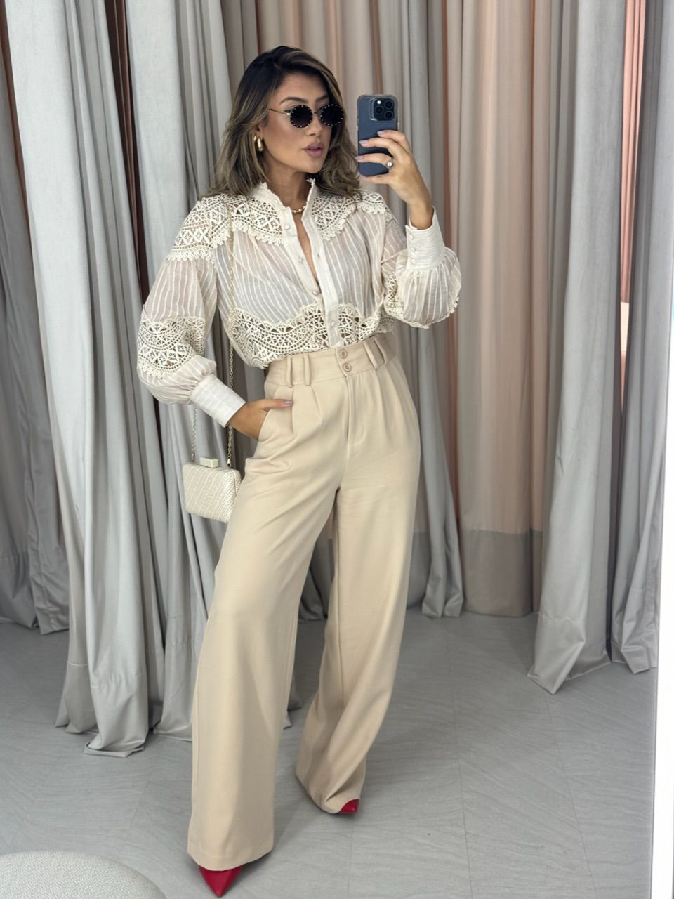 CALÇA ALICE PANTALONA MARFIM