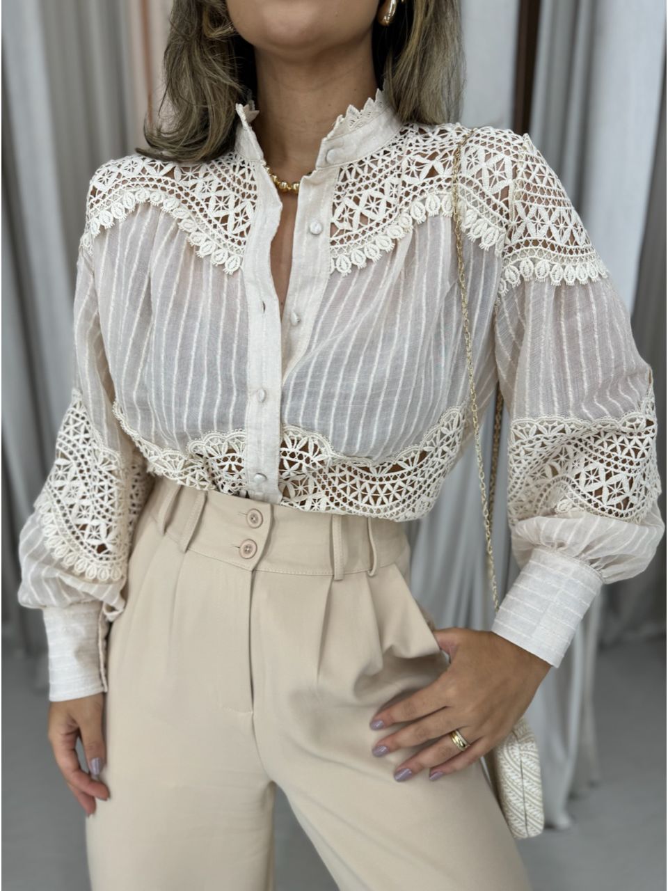 CALÇA ALICE PANTALONA MARFIM