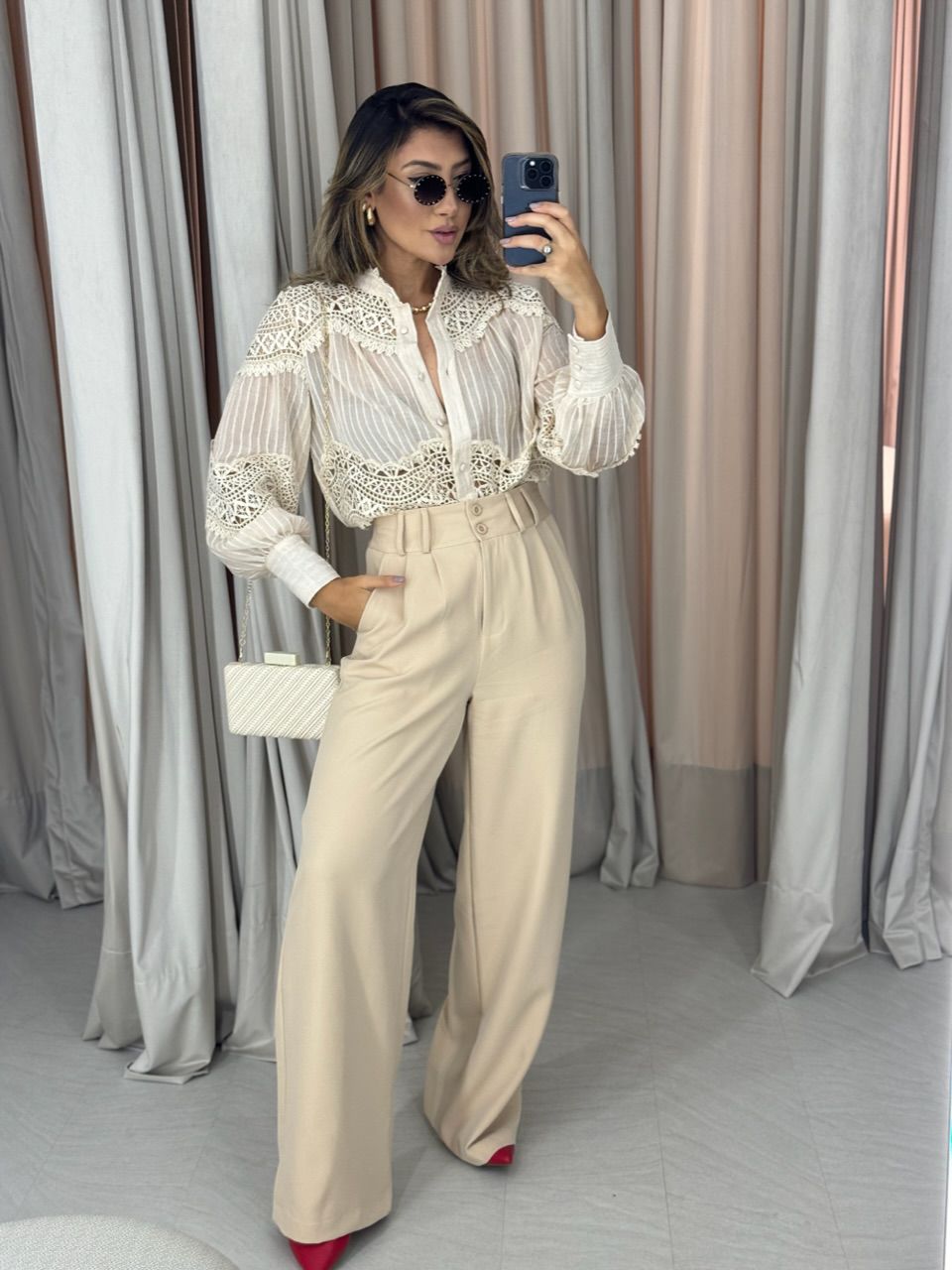 CALÇA ALICE PANTALONA MARFIM