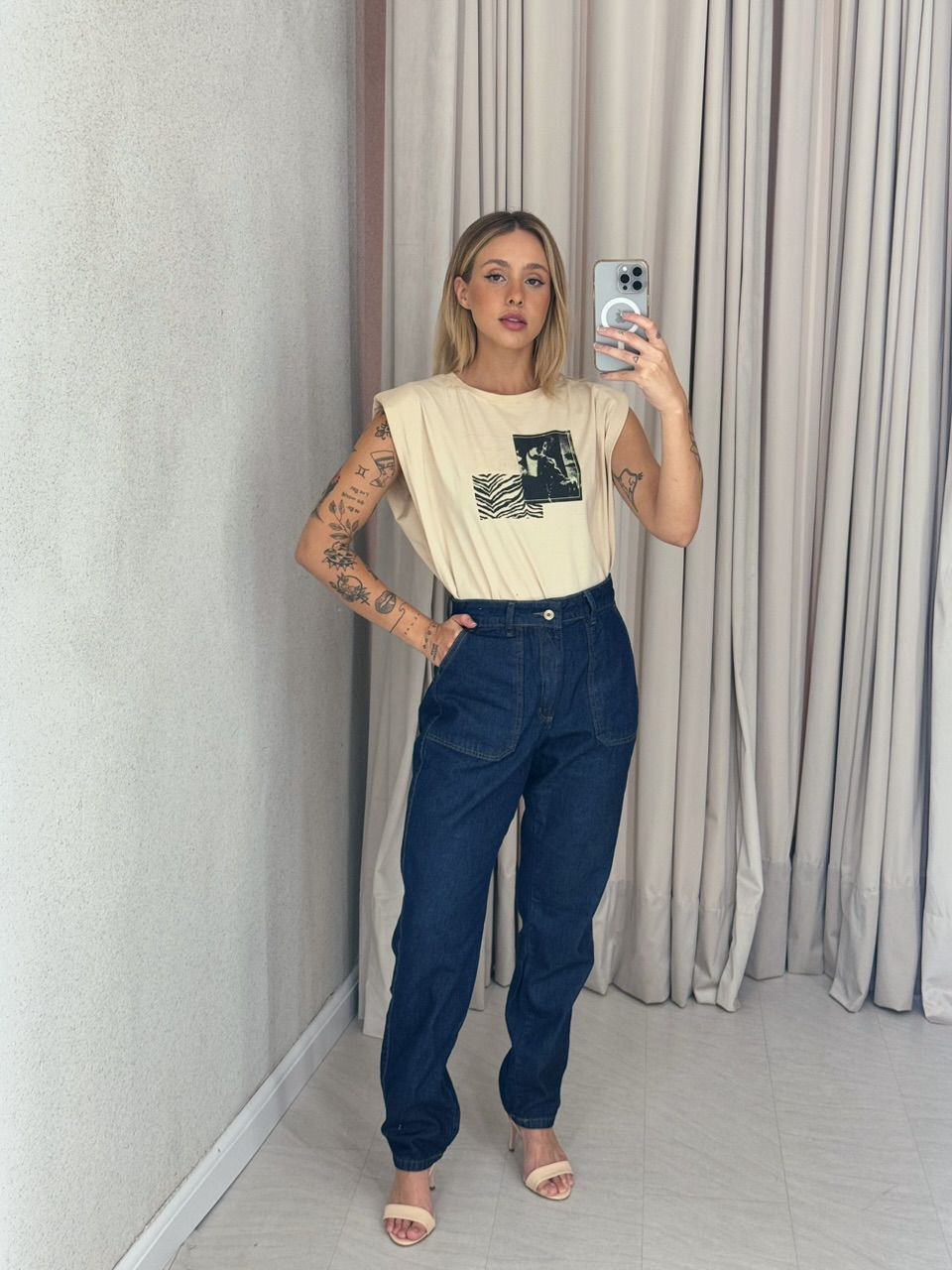 CALÇA MAÍSA JEANS JEANS ESCURO