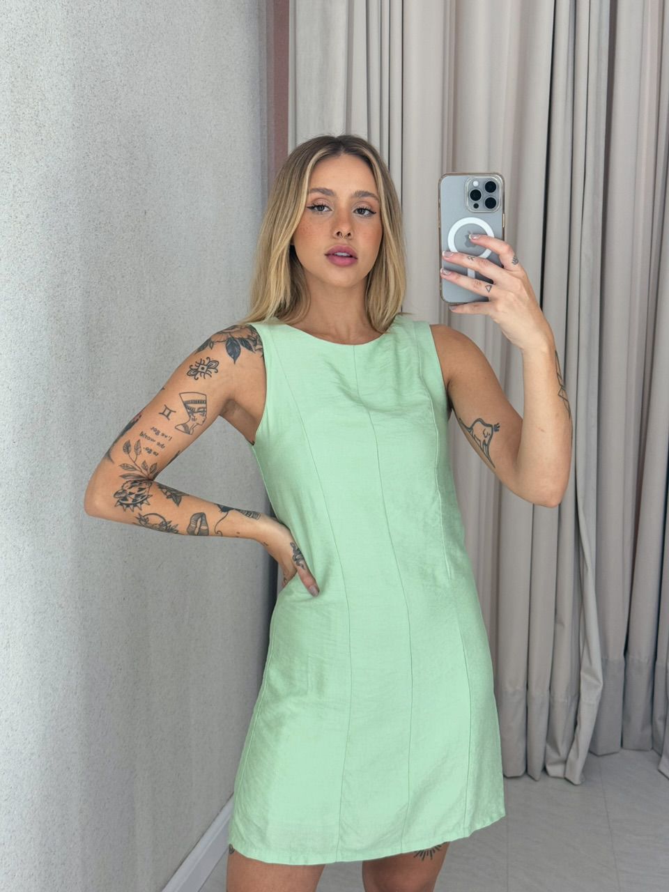 VESTIDO JOANA CURTO VERDE