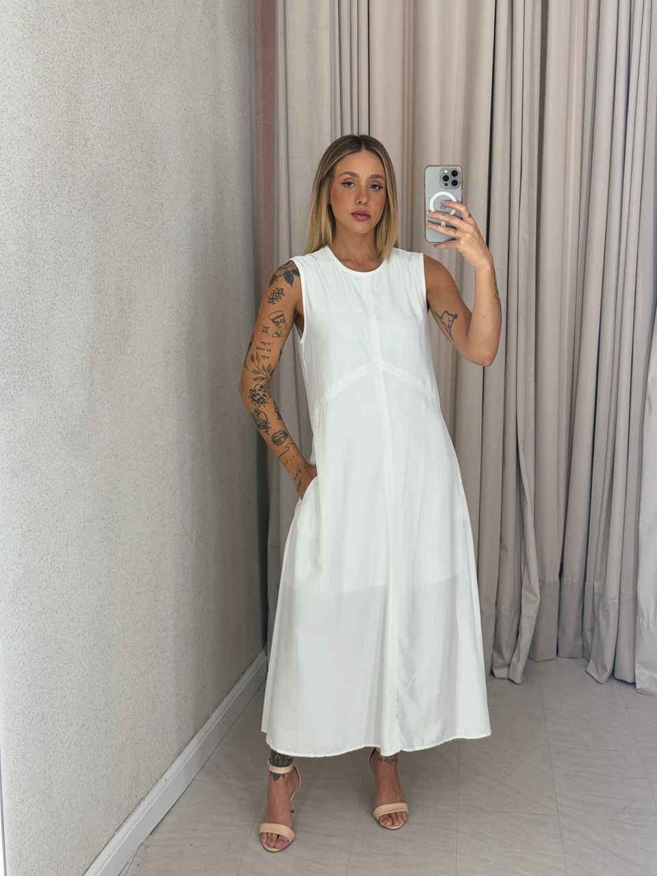 VESTIDO MARÍLIA LONGUETE OFF