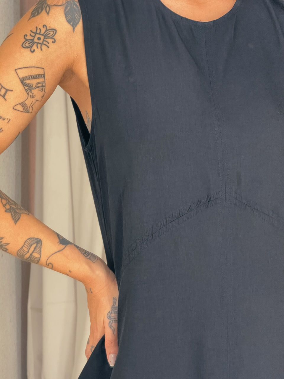 VESTIDO MARÍLIA LONGUETE PRETO