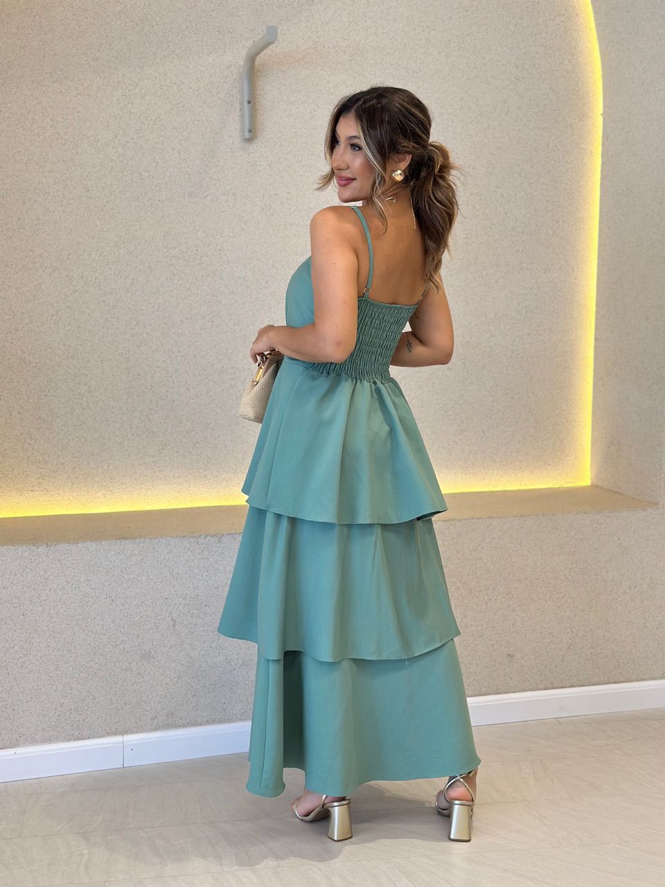 VESTIDO JUSSARA ALÇA VERDE