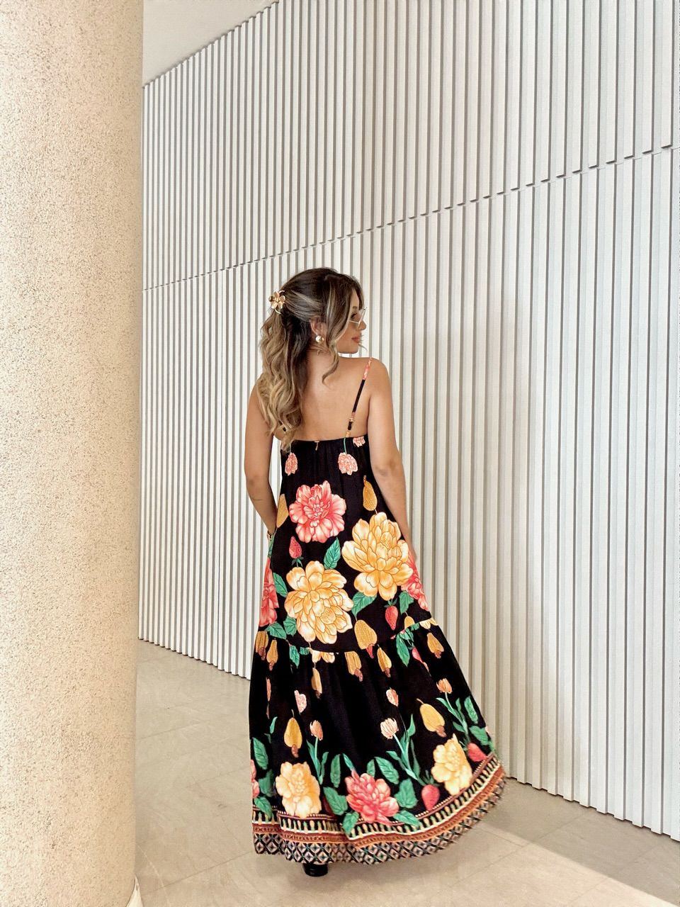VESTIDO Sophia ESTAMPADO preto
