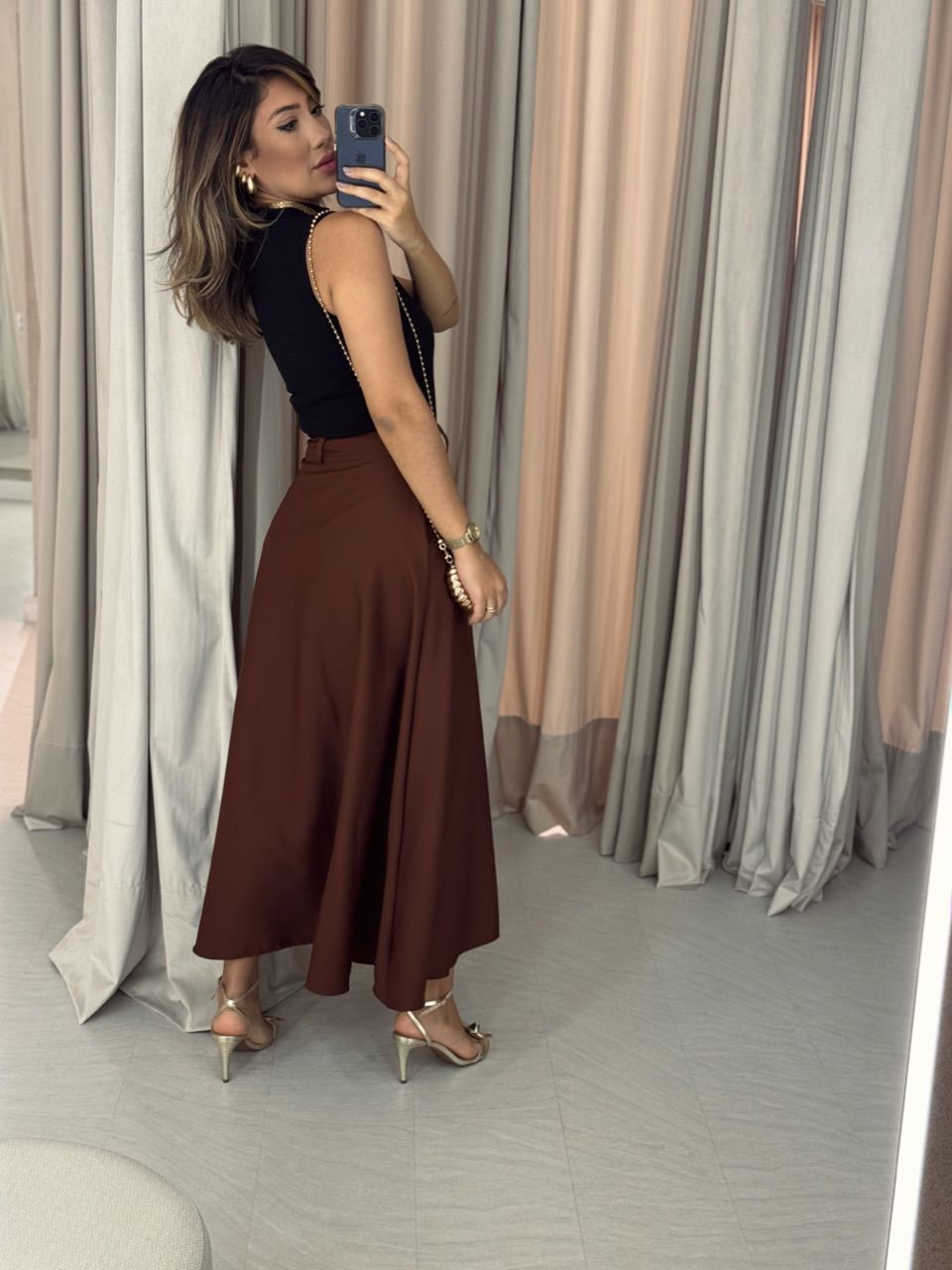 SAIA RAFAELA MIDI MARROM