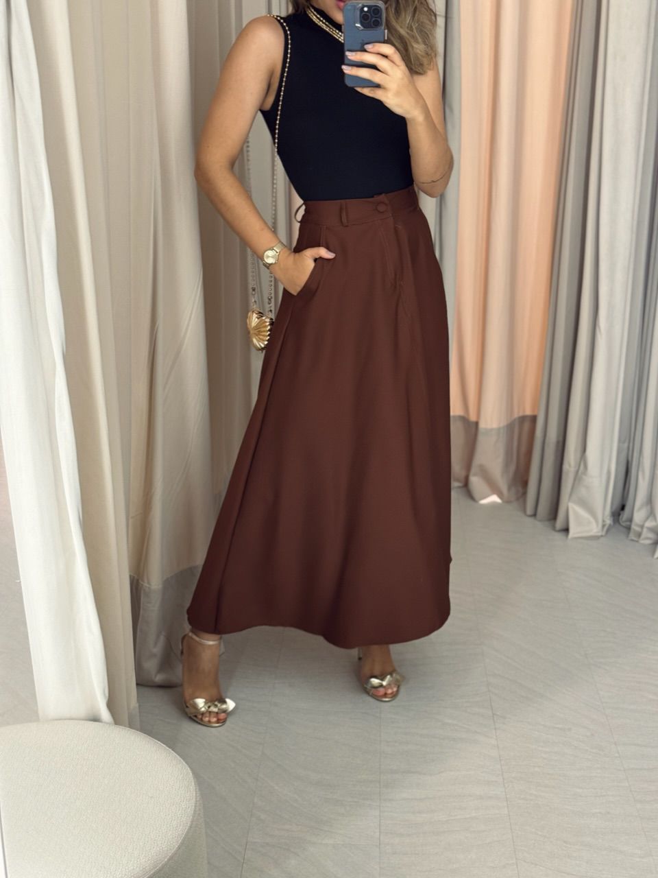 SAIA RAFAELA MIDI MARROM
