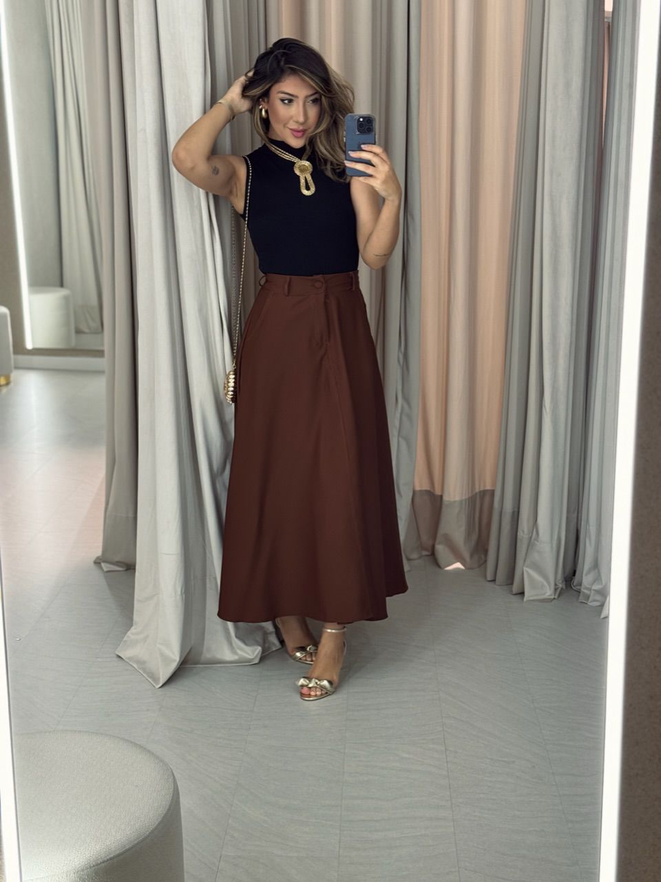 SAIA RAFAELA MIDI MARROM