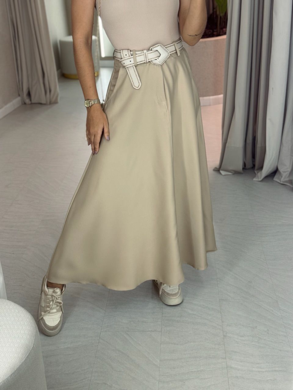 SAIA RAFAELA MIDI NUDE - 0049410049 - CAROLLA FERRARO