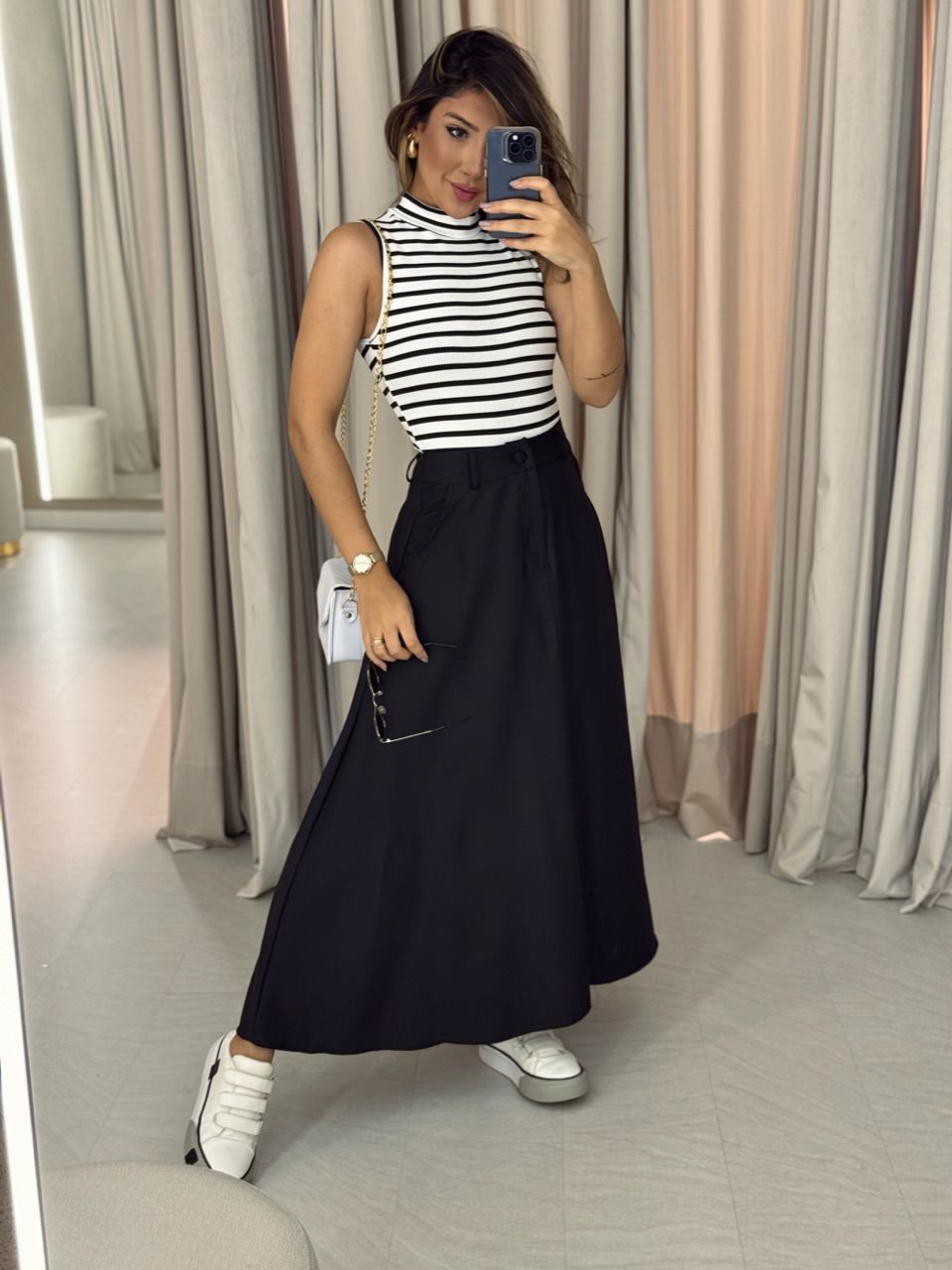 SAIA RAFAELA MIDI PRETA