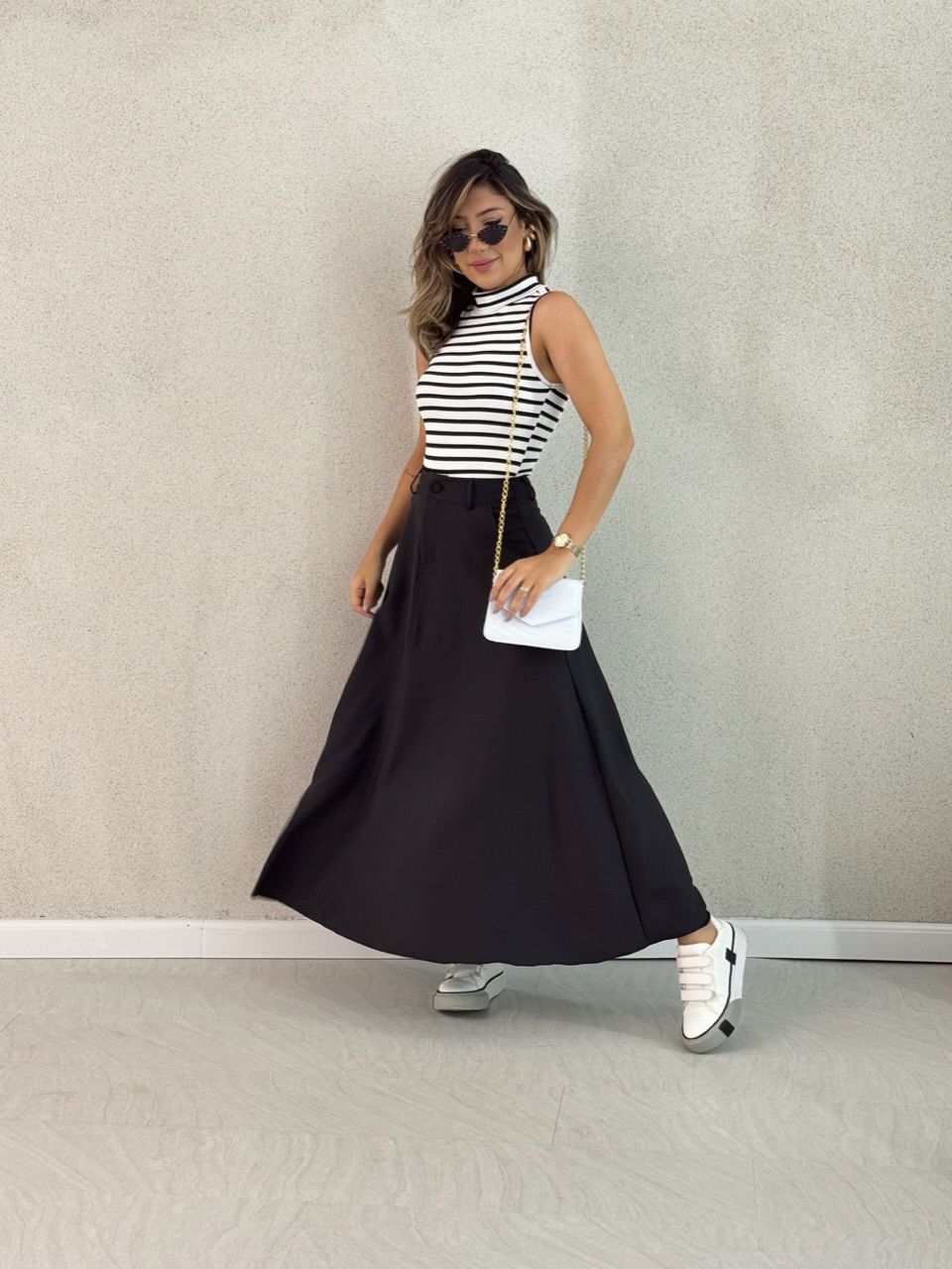 SAIA RAFAELA MIDI PRETA