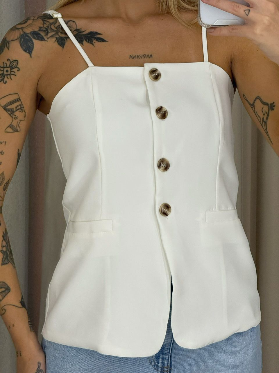 BLUSA ANNABELLE BOTÕES OFF