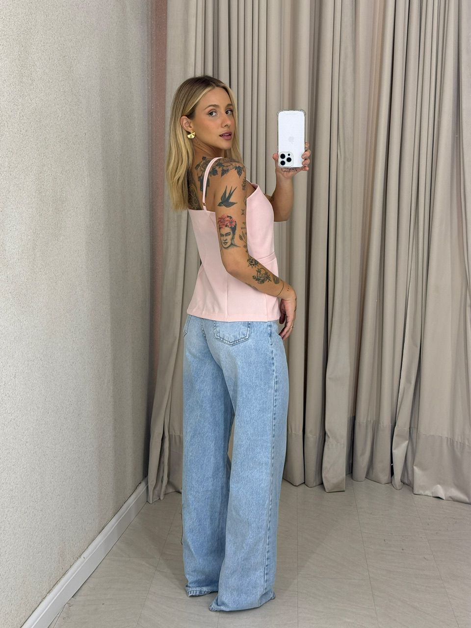BLUSA ANNABELLE BOTÕES ROSA
