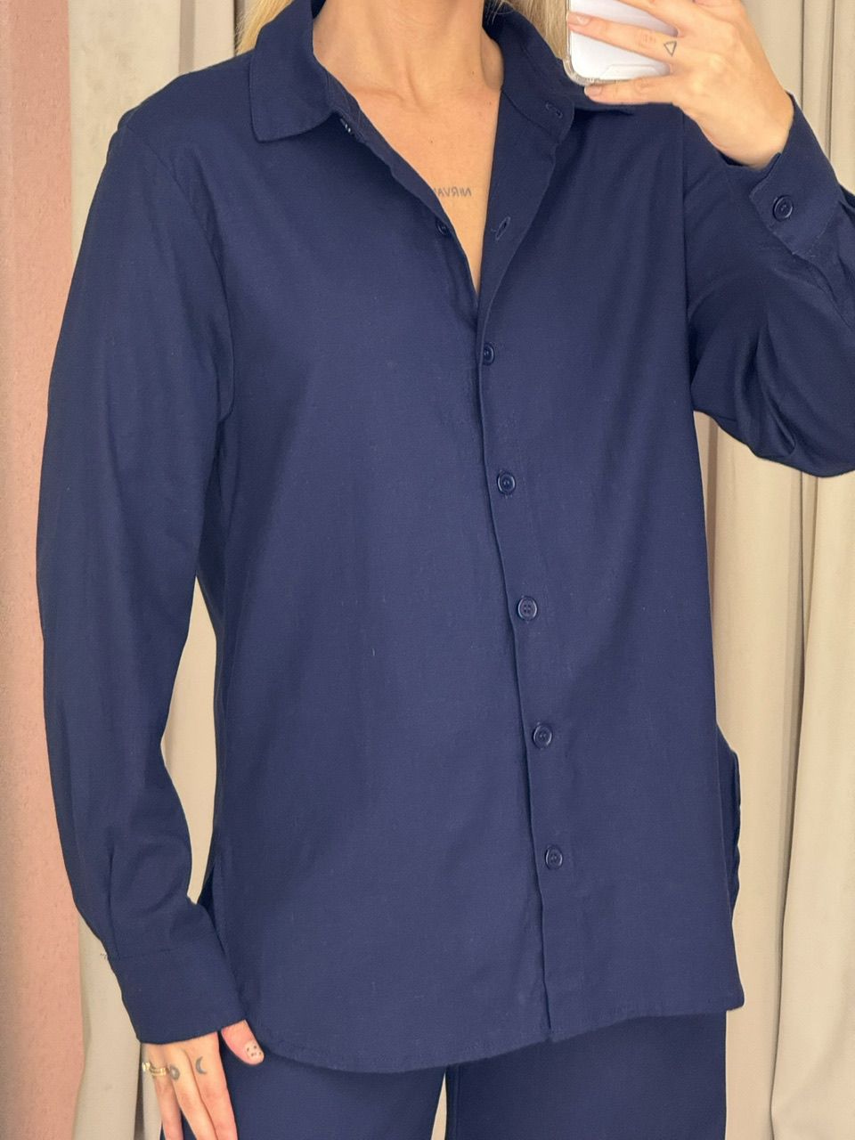 CONJUNTO LIA CAMISA MARINHO