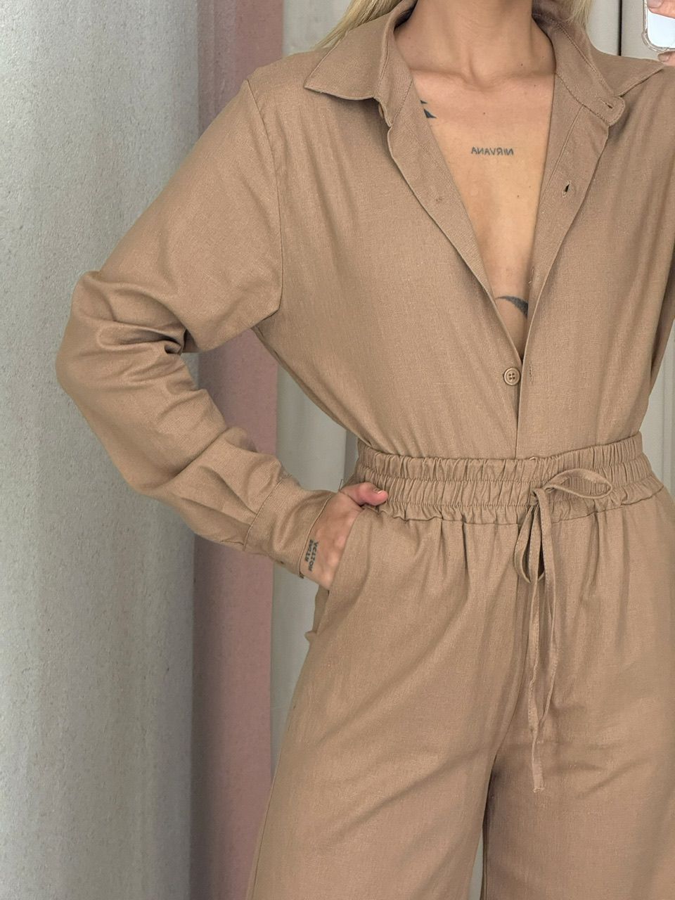 CONJUNTO LIA CAMISA NUDE