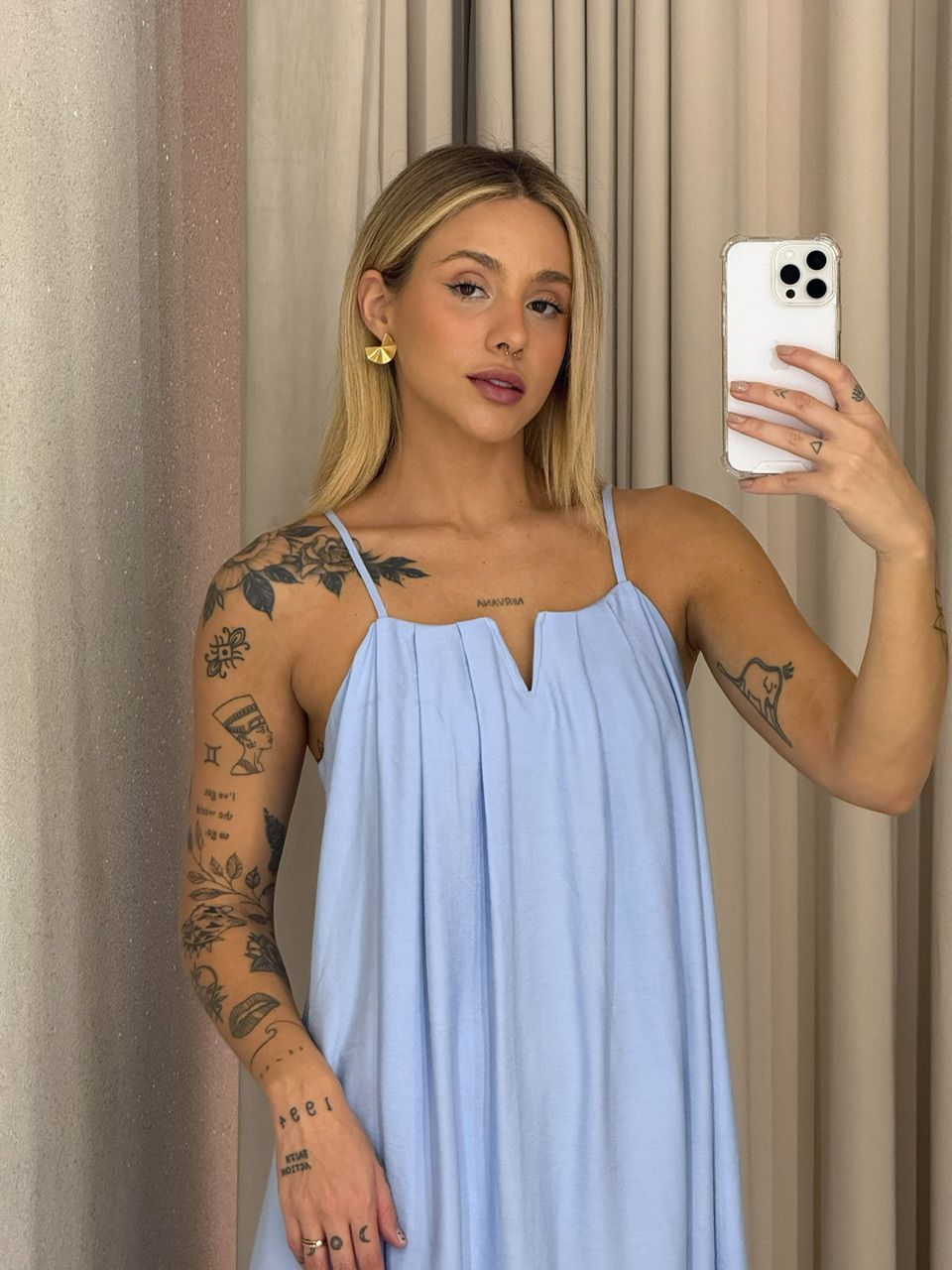 VESTIDO LUDMILA ALÇA azul