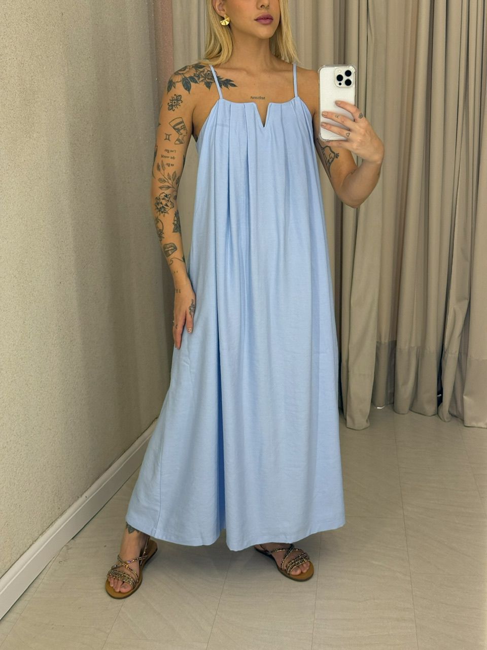 VESTIDO LUDMILA ALÇA azul