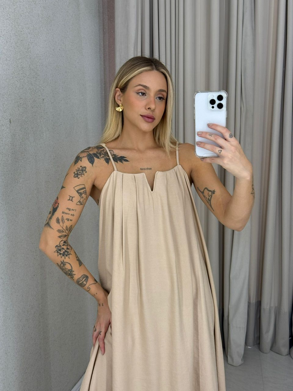 VESTIDO LUDMILA ALÇA Nude